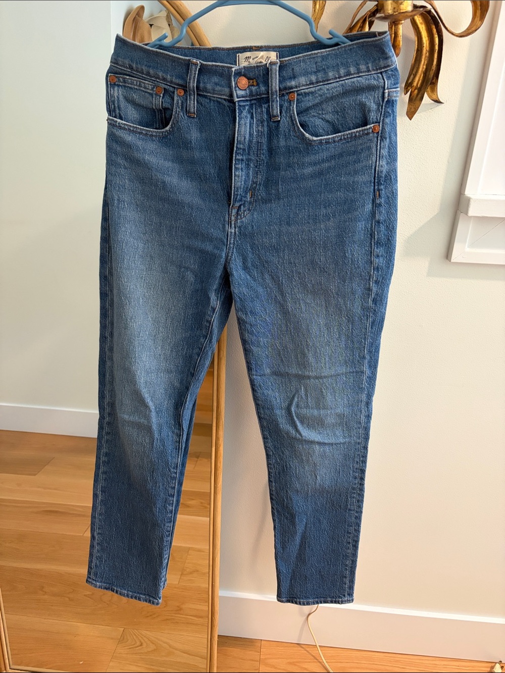 Madewell high rise slim boyfriend jeans denim